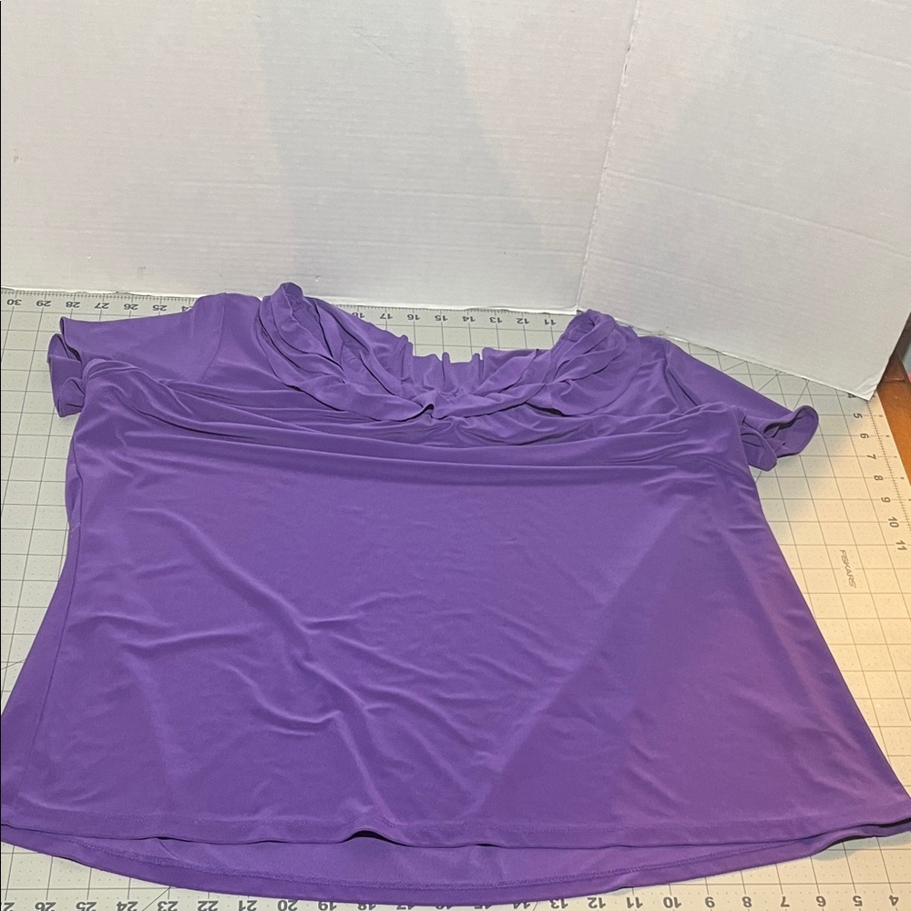 Cato Vibrant Purple Ruffle Blouse - Picture 6 of 6
